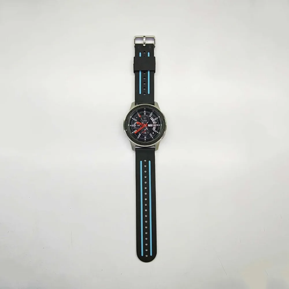 AKBNSTED 20 мм 22 сменный силиконовый ремешок для Samsung Galaxy Active Watch 42 46 Amazfit Bip Pace