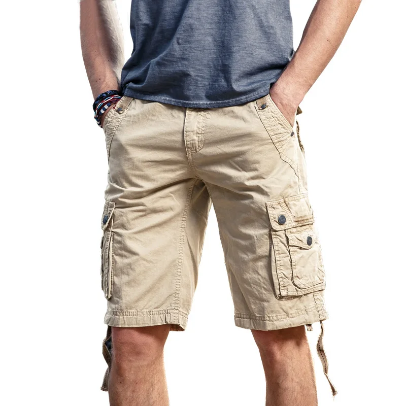 Drop shipping men short beach mens baggy cargo shorts multi pocket ...