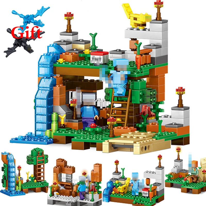 

2018 Minecrafted Building Blocks Compatible LegoING Minecrafted Figures Dragon Bricks Set Educational Toys For Children Gift