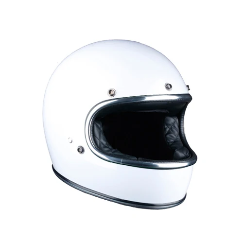 Полный шлем rcycle moto rcycle retro casco de moto jet capacetes de moto ciclista внедорожный Томпсон cascos para moto - Цвет: bright white