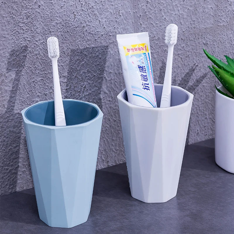 

450ml Nordic Style Shaped Toothbrush Holders Cup Home Washing Drinking Tooth Mug Mouth Plastic Water Cup Bathroom Accessories