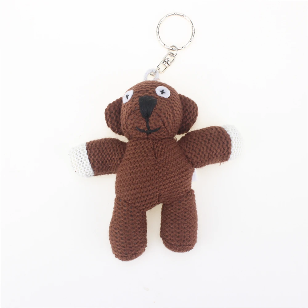 11cm Funny Bear Stuffed Plush Teddy Bear Keychain Stuffed Animals Teddy Bear Dolls Small Pendant Cute