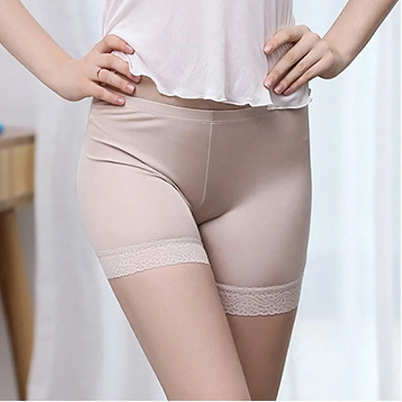 

Sexy Women Soft Silk breathable Safety Short Pants high quality Under Skirt Shorts women underwear pant tights LVFAN ZE0003