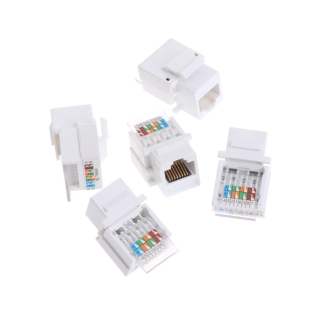 5 шт. UTP RJ45 CAT5E модуль инструмент-свободный разъем модуль для сети интегрированной проводки