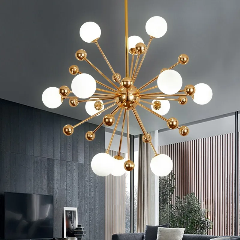 Günstig Molekül kronleuchter Lampe Küche Restaurant Esszimmer Glas Ball kronleuchter Gold acryl sputnik kronleuchter leuchten