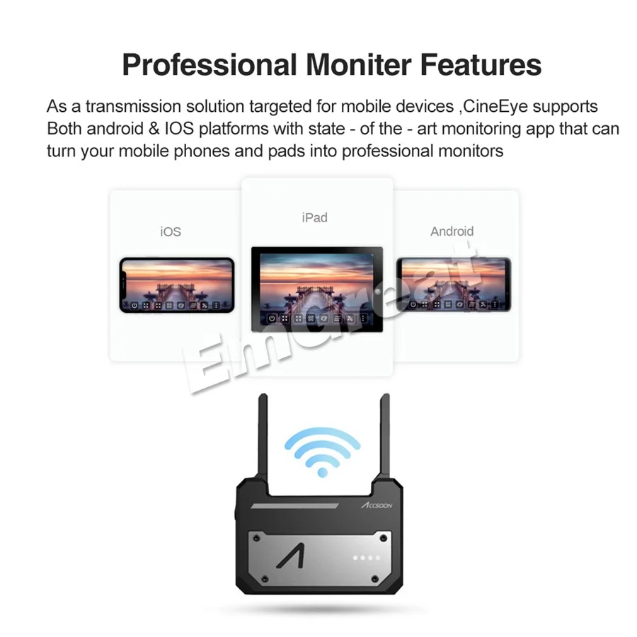 Accsoon CineEye 5G беспроводной видео передатчик система карманная передача HDMI 1080P HD до 100