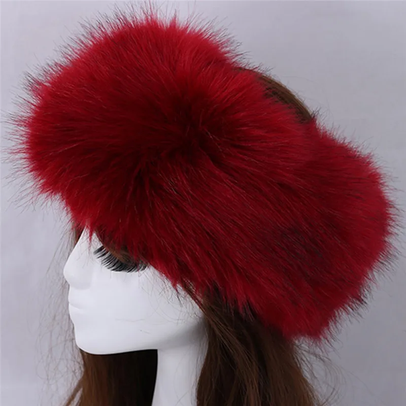 Осенне-зимние эластичные шапки из искусственного лисьего меха с пустыми головками для женщин, женские теплые шапки-бомберы в стиле монгольского круга, кольца для волос - Цвет: A