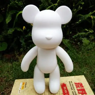 

Wholesale price 5pc /set 10 inch Vinyl Cartoon Popobe Violence Bear Momo White Mold for DIY Graffiti painted 24cm