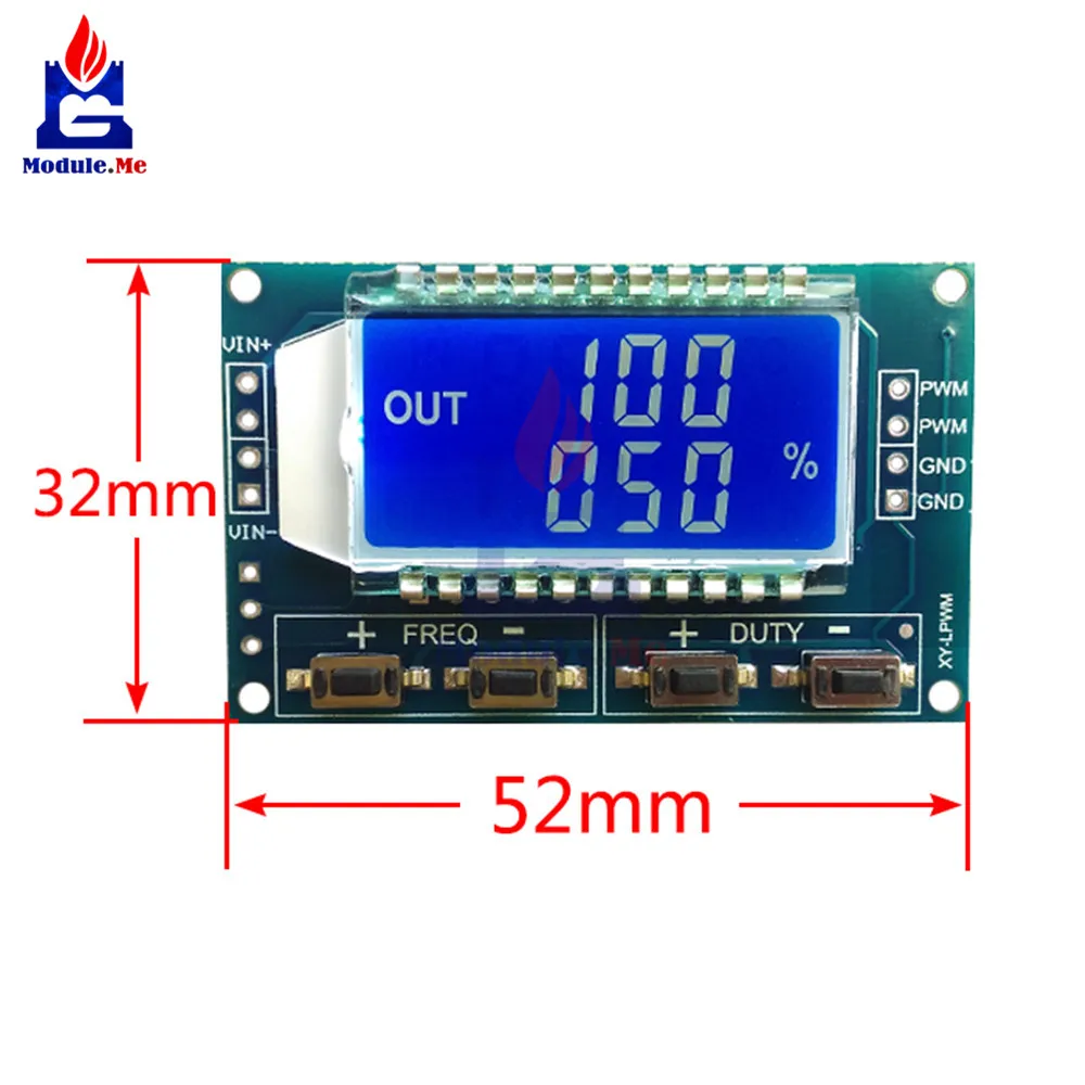 Генератор сигналов шим частота импульсов рабочий цикл регулируемый модуль ЖК-дисплей Дисплей 1 Гц-150 кГц 3,3 В-30 В ШИМ Совета модуль