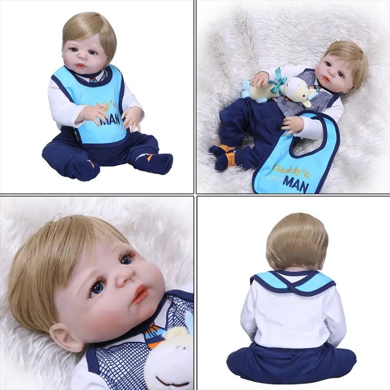 

56cm Reborn Doll Realistic Full Silicone Vinyl Newborn Baby Toy Girl Princess Clothes Giraffe Pacifier Lifelike Handmade Gifts