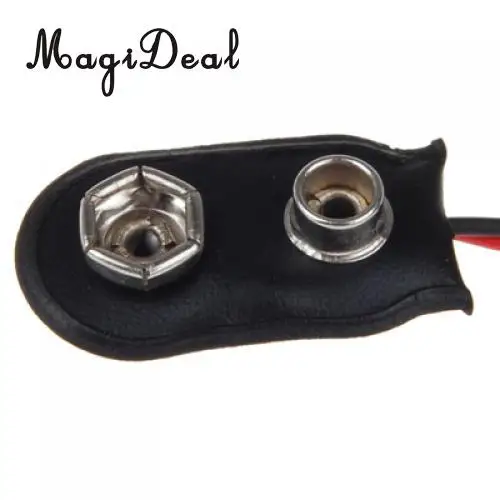 Dollhouse Miniature 9V Battery Connector w/ Wire and Single Receptacle LA005 for Doll House Room Box House Model Furniture Toys