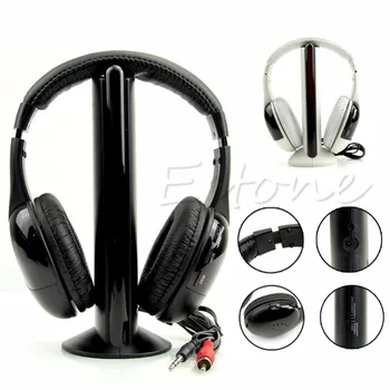 

High Quality 5 in 1 Hi-Fi Wireless Headset Headphone Earphone for TV DVD MP3 PC