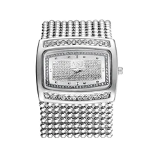 New Fashion Gold/Silver Diamante Case Alloy Quartz Watch Women Rhinestone Watches Dress Wristwatches , Dropshipping