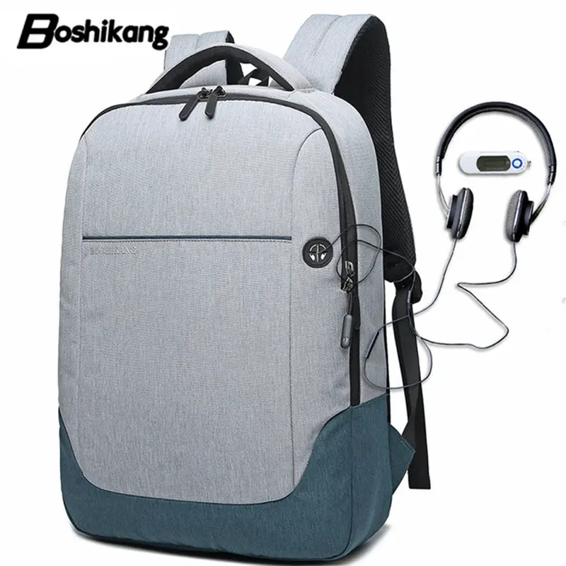

Boshikang Men 15.6 inches Laptop Backpack Trend Student Fashion Travel Bag Male New Brand School Bag for teenager boys girls