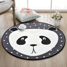 Chinese Panda Round Carpets For Living Room Cartoon Soft Carpet Kids Room Cute Rugs For Bedroom Computer Chair Floro Mat/Rug