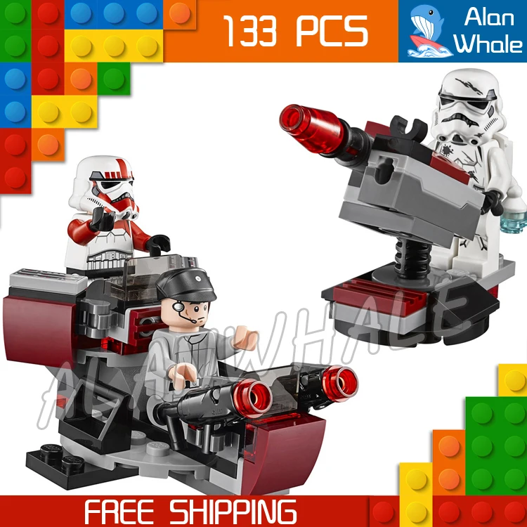 

133pcs New Star Wars Galactic Empire Battle Pack 10573 Model Building Kit 3D Blocks Movie Set Children Toys Compatible with Lego