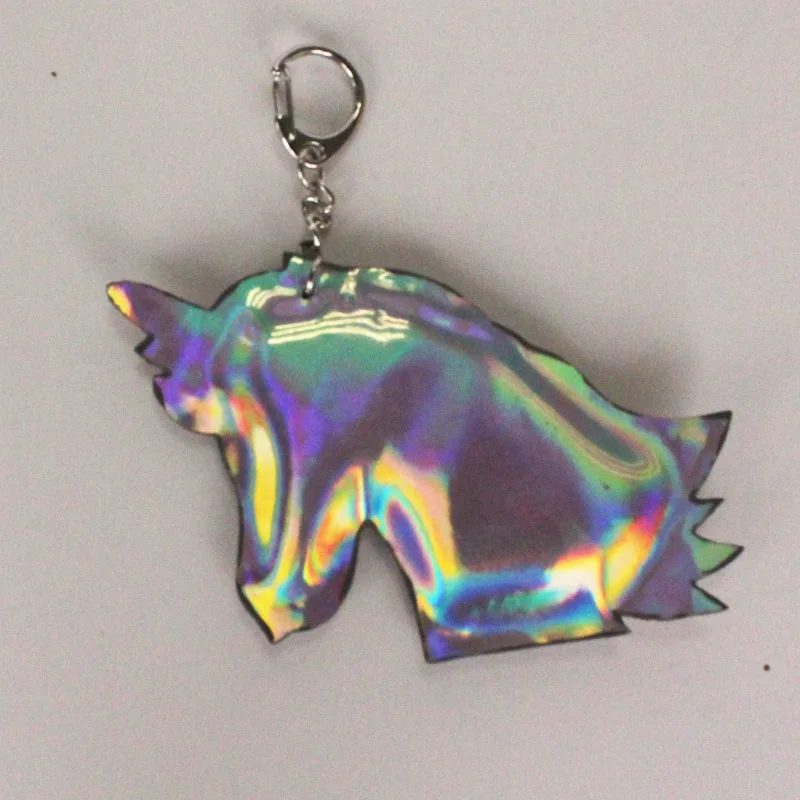 Unicornio llavero Animal lindo de cuero llavero llaves del coche del bolso del monedero del encanto Llaveros Brelok baratija para bolsa Portachiavi