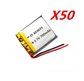 

50XRechargeable 3.7V 700mAh 603035 Battery li-ion Lipo cells Lithium Li-Po Polymer Battery For MP3 MP4 GPS DVD LED Light Speaker