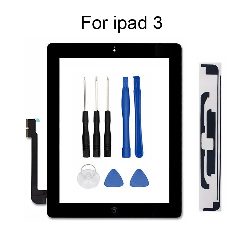 AAAAA Сенсорный экран для iPad 2/3/4 iPad3 iPad4 A1395 A1396 A1416 A1430 A1403 A1458 A1459 A1460 планшета Сенсор Стекло Панель