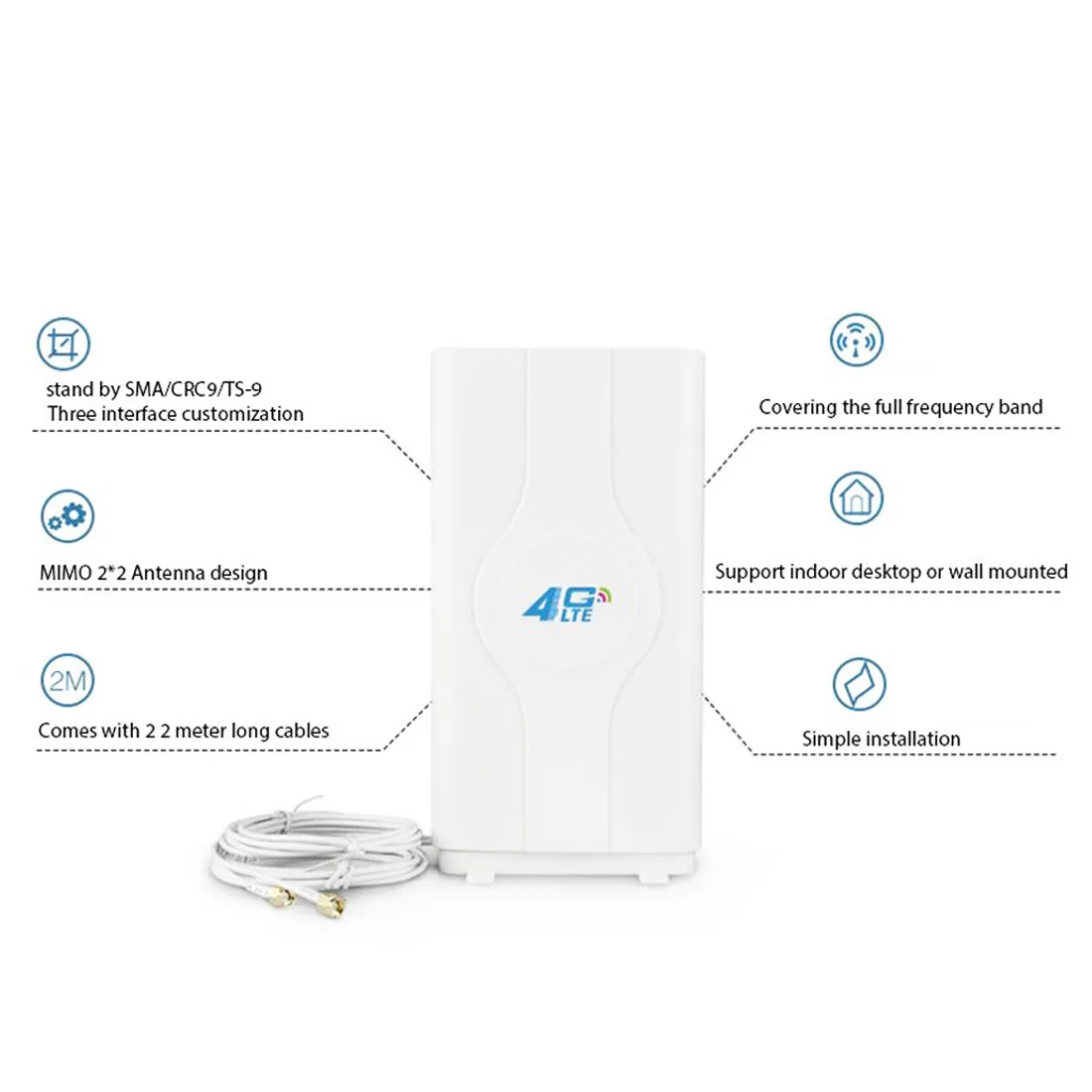 4G LTE Антенна 3g 4G внешняя антенна SMA-M наружная антенна с 10 м и SMA-F К CRC9/TS9/SMA разъем для 3g 4G маршрутизатор модем