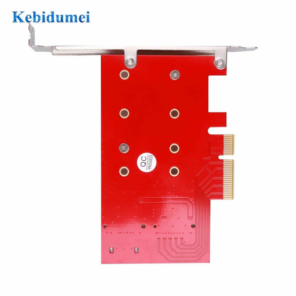 Kebidumei M2 NGFF для PCIE X4 адаптер Поддержка PCI Express 3,0 2230 2242 2260 2280 Размеры M ключ и ключ SATA Порты и разъёмы карты расширения
