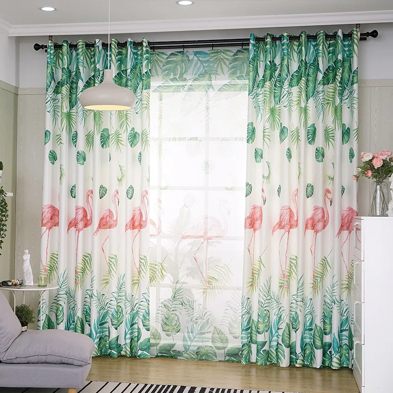 Blast Curtains For Living Room Northern Wind Palms Ins Window Bedroom Shade All 3 D Digital Print Aliexpress Northern Wind Palms Ins Window Curtains