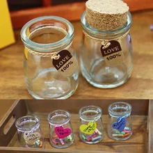 12 шт 100 мл стеклянные баночки с пробкой крышки Мейсон медовый горшок бутылки с ярлыками бирки струны идеально подходят для изготовления конфет свечи