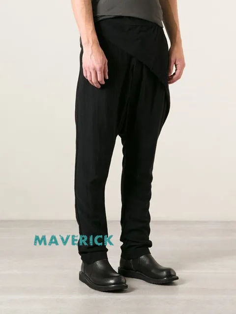 27-44!!2019 Men's trousers with small feet and low crotch are fitted with asymmetrical low-crotch slim slacks in the front 27-44!!2019 Men's trousers with small feet and low crotch are fitted with asymmetrical low-crotch slim slacks in the front