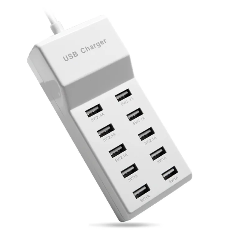 10 Портовое зарядное usb-устройство для планшета EU Plug 5 V 2.4A настенное зарядное устройство концентраторы для samsung Xiaomi huawei планшеты телефон Pad