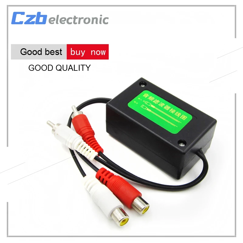 Poyiccot RCA Ground Loop Noise Isolator - Eliminate Humming In Car Audio & Home Stereo Systems, Mini Filter