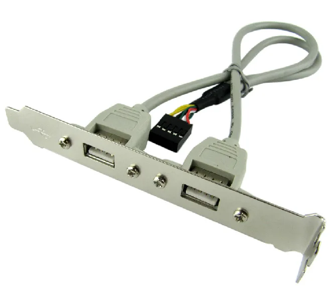 PCI 2 порта USB 0 Женский Винт к материнской плате 9pin кабель заголовка с кронштейном 25