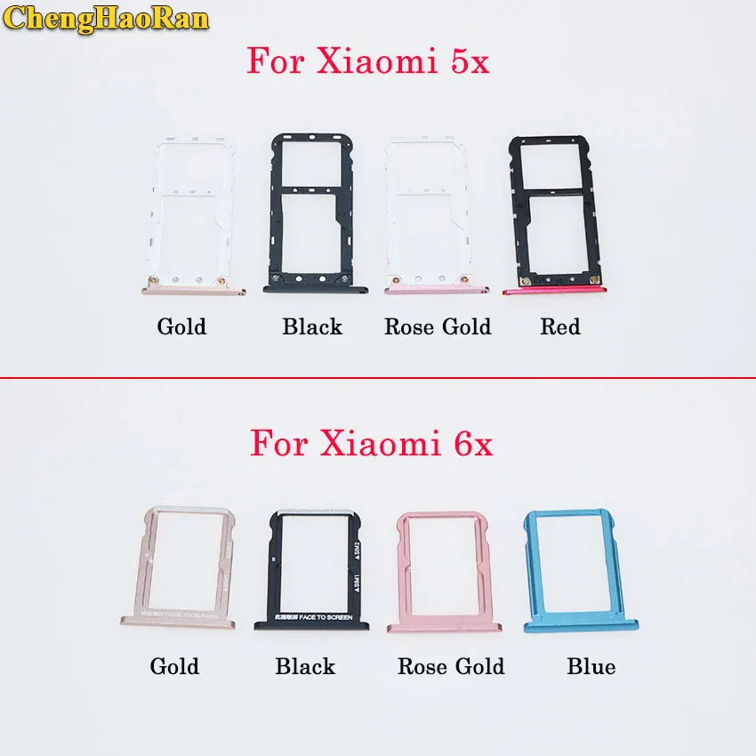 

ChengHaoRan SIM Card Tray Slot Holder Connector for xiaomi A1 5X 6X Mi 5X mi 6x