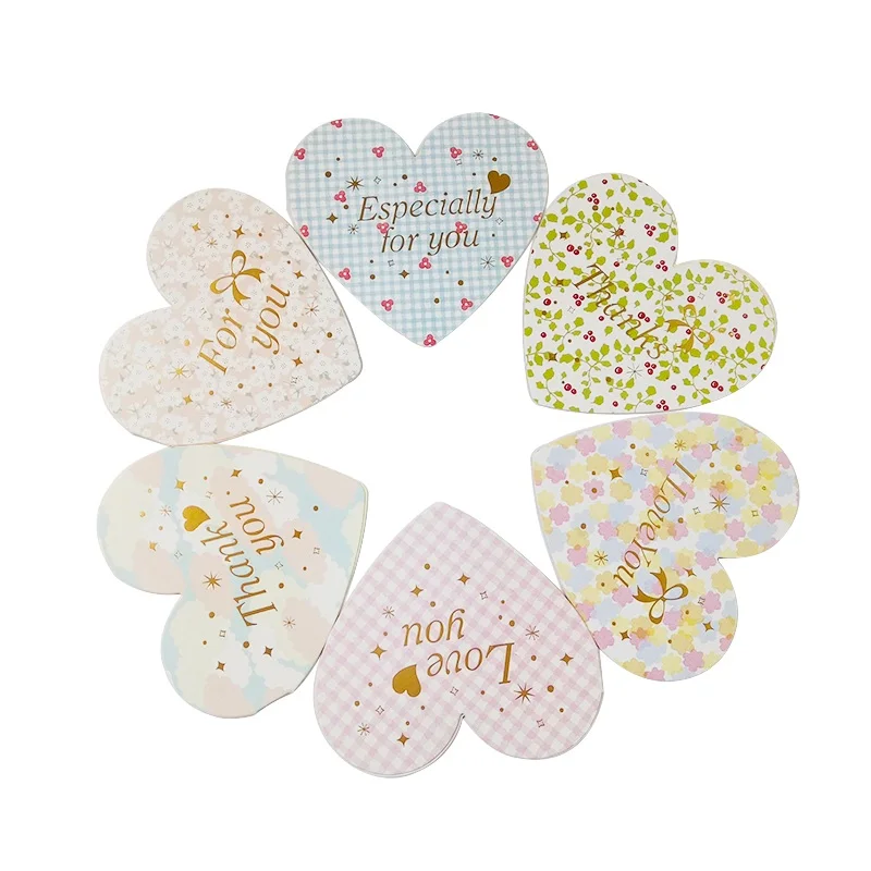 

1 Pcs/lot Little Fresh Style Post Card Heart Shape Greeting Postcards Set Gift Classic Card Best Wishes