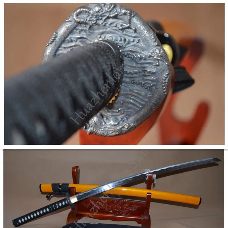 

HANDMADE JAPANESE SAMURAI KATANA SWORD 1060 HIGH CARTON STEEL FULL TANG SHARP BLADE CAN CUT BAMBOO TREE