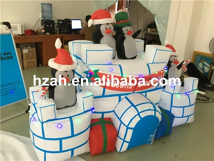 Надувные рождественские Igloo анимированные Пингвины со светом|Мебельные