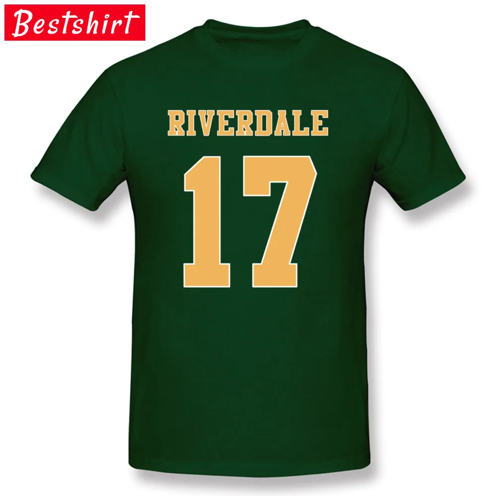 Printed OnSimple Style Short Sleeve Tops T Shirt Thanksgiving Day Newest O-Neck Pure Cotton Tees Men's T-shirts Printed  Riverdale C Archie Andrews Jersey 17 dark
