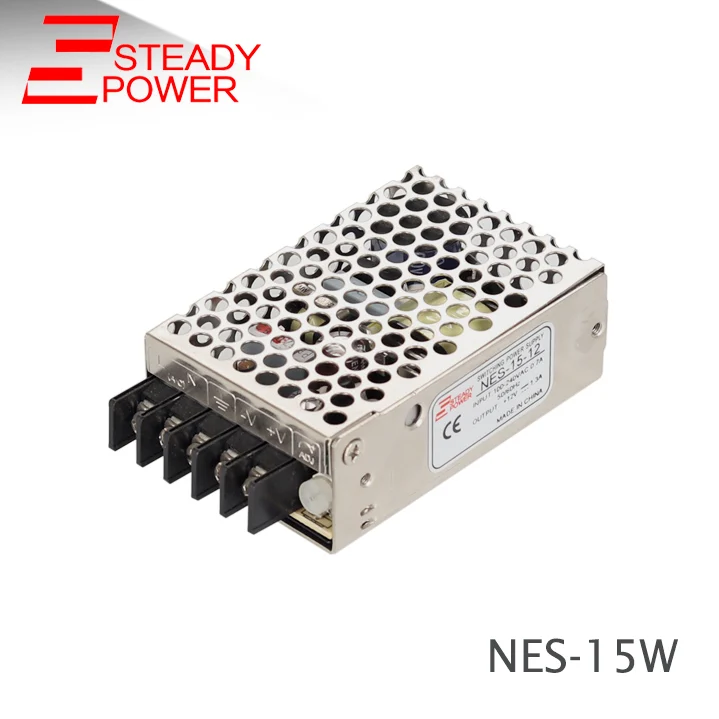 NES-15W промышленный меньший 12В 1А 24В meanwell стиль питания 15 Вт 15В AC/DC источники экспорт