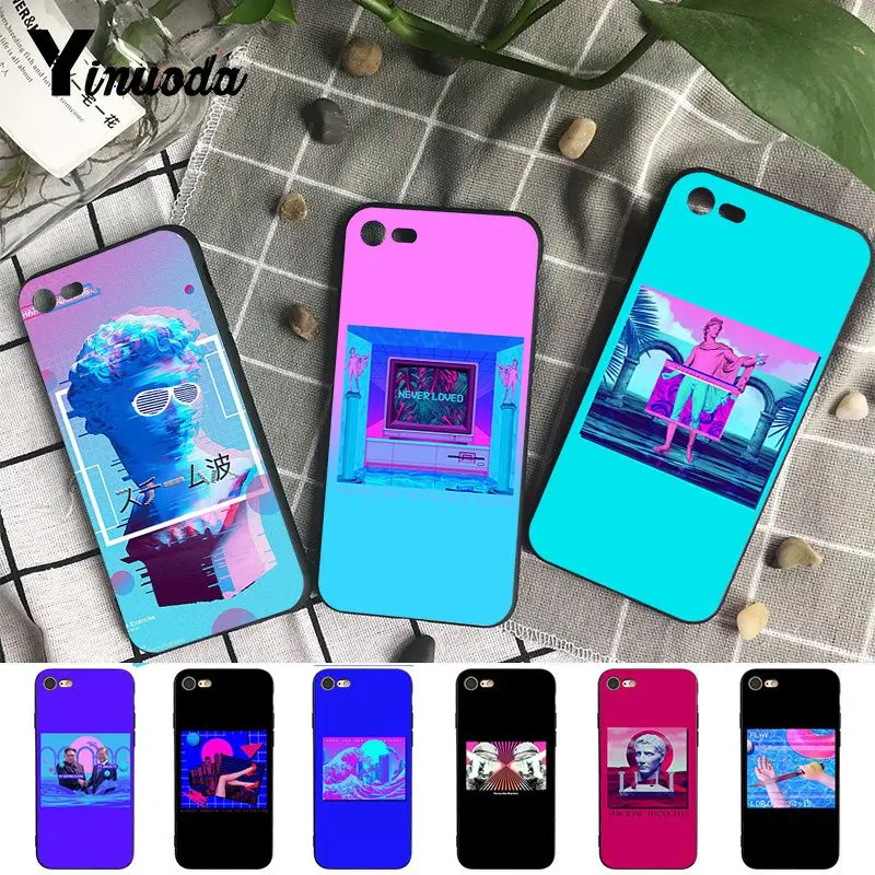 Yinuoda Vaporwave Ретро индивидуальный цветной лучший чехол для iPhone 7X6 6S 8 Plus X 5 5S SE XR XS XSMAX |