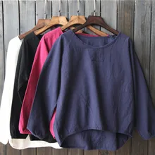 Весенние женские новые одноцветные Макси футболки с круглым вырезом Женские повседневные свободные футболки размера плюс