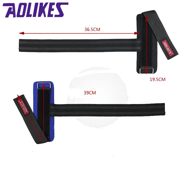 AOLIKES 1 Pair Gym Sport Wristband Fitness Dumbbells Training Wrist Support Straps Wraps With Hand Power Bands Horizontal Bar