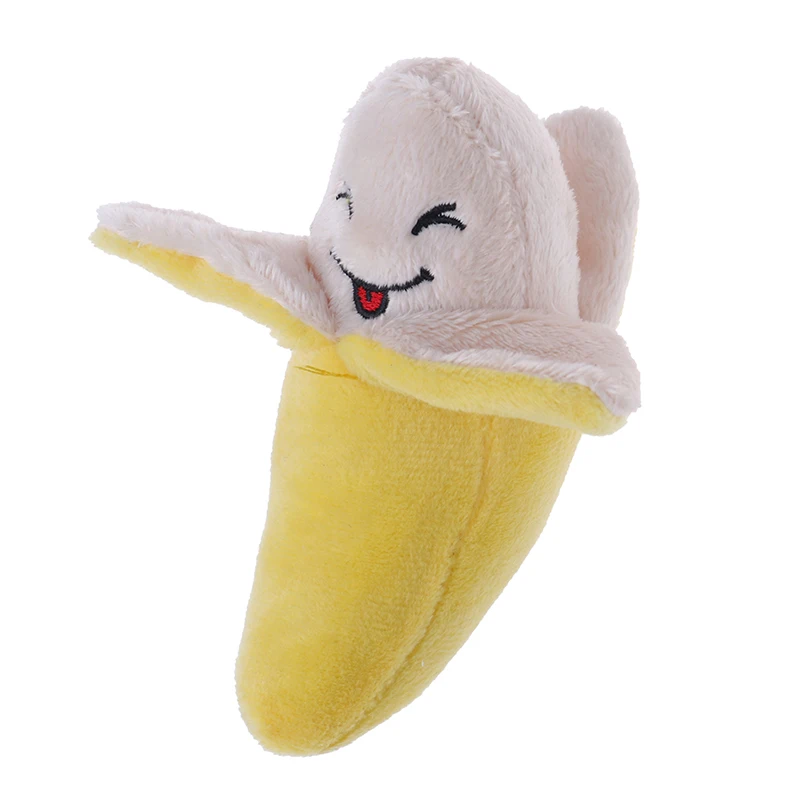 Cute Banana Chew Toy Dog Puppy Squeaky Plush Sound Toys Puppy Honking