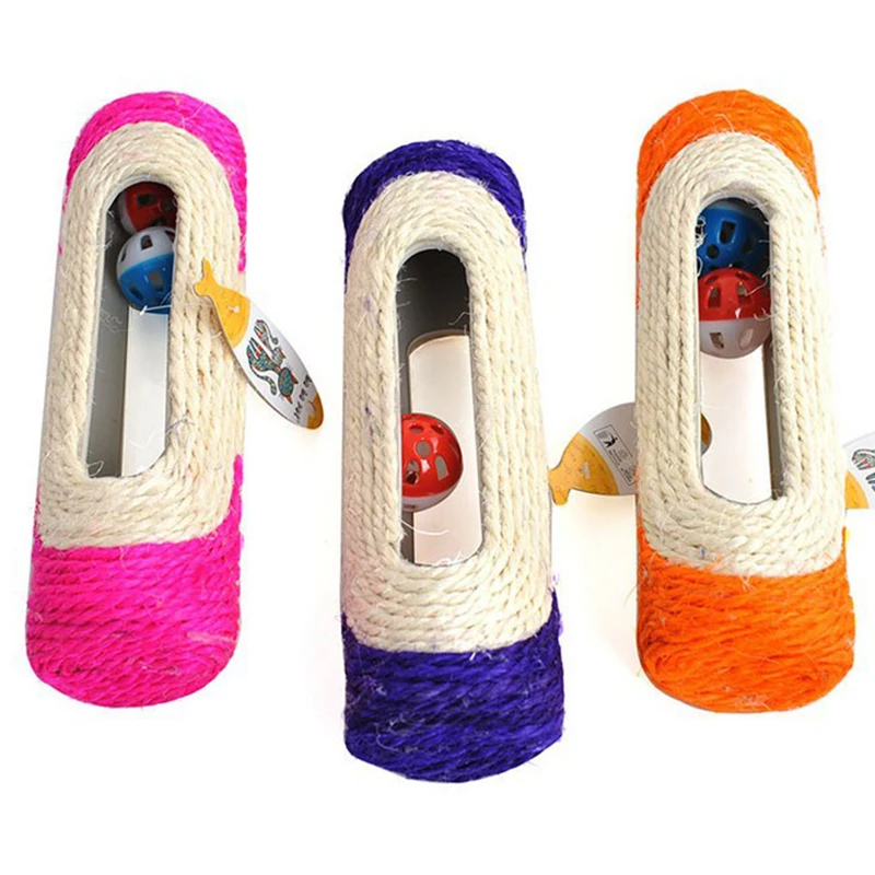 Pets Sisal Rollers Toys Dogs And Cats Colorful Cylinder Hone Claws