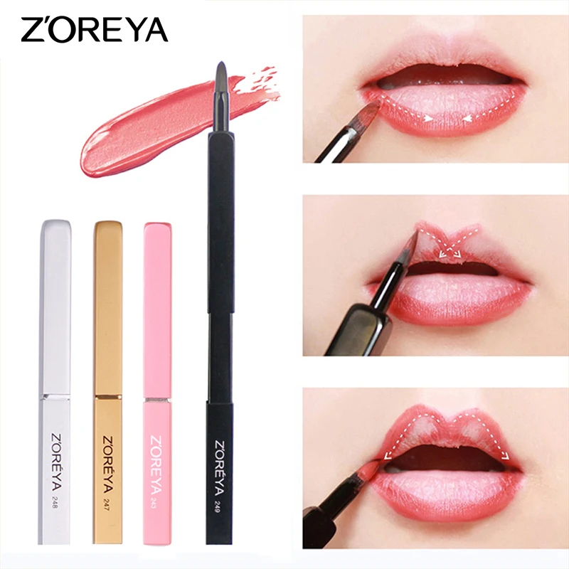 

High Quality Portable Makeup Brush Man-made Fiber Retractable Lip Brush Women Beauty Lip Color Brushes Makeup Tools Professional