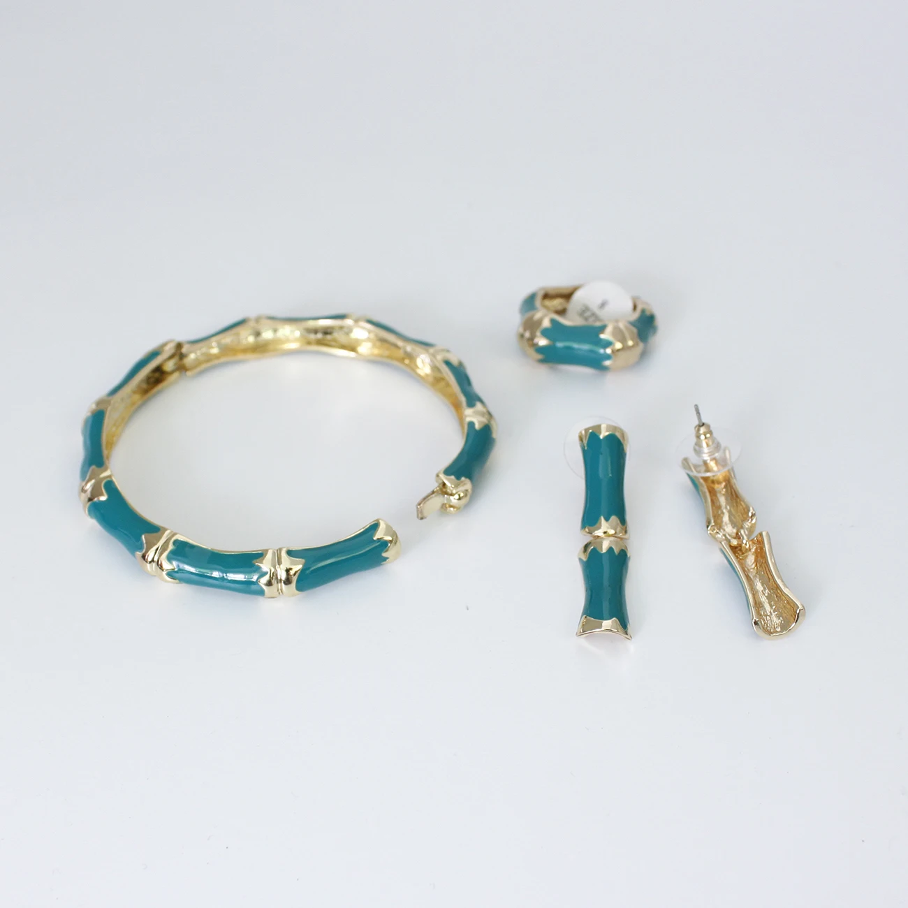 

GrayBirds Jewelry New Bracelet Sets Bamboo Design With Bracelet And Earring And Ring For Women Summer Party Jewelry Sets Girls