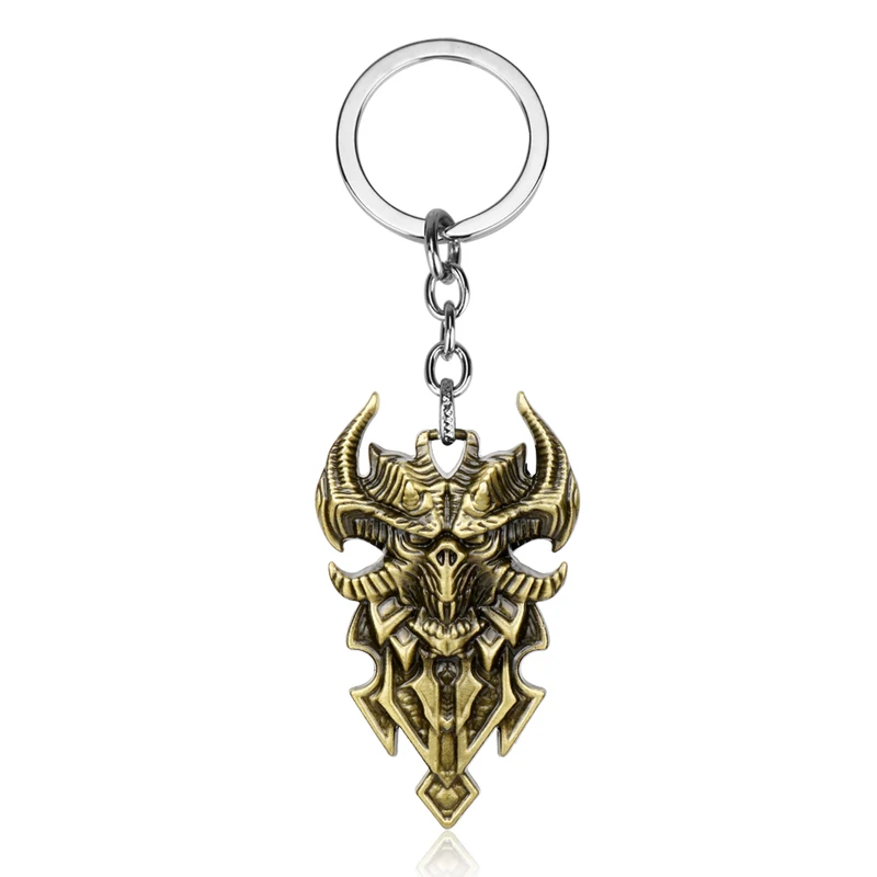 Dongsheng Винтаж бронза Diablo 3 III уход за кожей лица жнец душ расширения брелок ювелирные изделия брелок для ключей от автомобиля chaveiro кулон Для мужчин подарок-50 - Окраска металла: 01 Gold