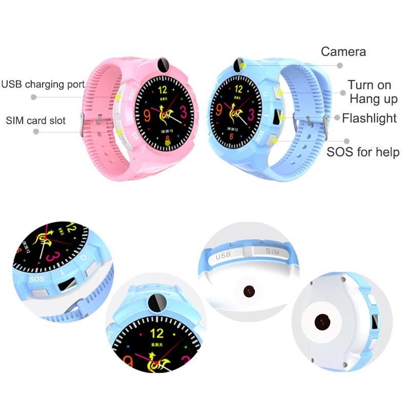 Vm50 Q360 Детские умные часы с Камера gps WI-FI местоположение ребенка smartwatch SOS анти-потерянный монитор трекер детские наручные PK Q528