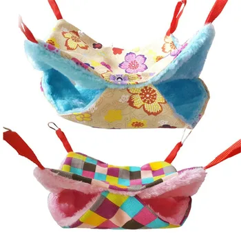 

New Parrot Bird Nest Dual Layer Pet Hamster Cages Shed Hammock Soft Plush Snuggle Fluffy Hanging Cave Warm Canary Hut Bedroom