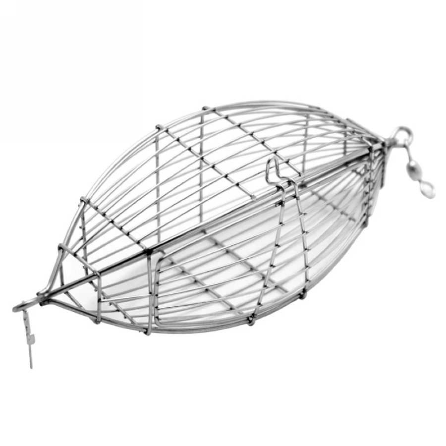 1Pcs Stainless Steel Wire Fishing Lure Cage Small Bait Cage Fishing