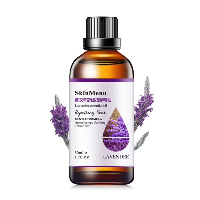 50ml Lavender Body Massage Essential Oils Organic Relax Fragrance