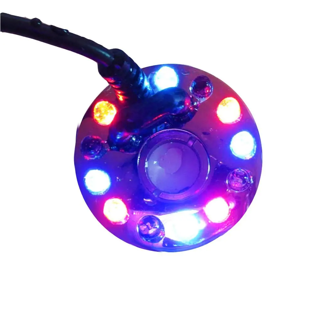 12 LED Fountain Mist Maker Light Mister Foggers Oil Diffuser with AC Adapter Automatically Color Pattern Changes (White) 12 LED Fountain Mist Maker Light Mister Foggers Oil Diffuser with AC Adapter Automatically Color Pattern Changes (White)